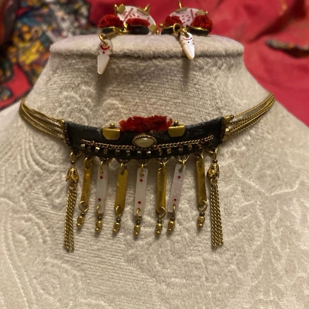 Vintage Satellite necklace and earrings set